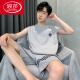 浪莎（LangSha）睡衣男士夏季纯棉薄2025新款背心短裤男款家居服套装大码无袖夏天 OMM-13062 L