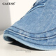 CACUSS【蝶梦蓝海】帽子女春夏前进帽贝雷帽复古蝴蝶牛仔国风时尚画家帽