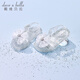 DAVE&BELLA children's sandals summer new girls transparent princess shoes baby girl open toe shoes children's casual shoes crystal silver ready stock 22