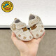 G. DUCKKIDS25 new 0-1 year old baby toddler shoes soft sole non-slip 3-67-9-12 months baby spring and autumn breathable cartoon shoes khaki bear 11 inner length cm about 0-6 b