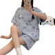 京濮飞大码薄款卡通睡衣女夏装短袖甜美居家服可外穿 683趴睡狗 M 【建议80-90斤】
