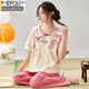 
Modal short-sleeved pajamas for women in spring and summer thin imitation cotton trousers new Chinese style summer women's home clothing set LZY9905 M (recommended 75-95Jin [Jin equals 0.5 kg])