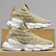 Changxiang Huili men's shoes summer 2025 new sports running leisure travel youth thick sole heightened coconut mesh shoes men RF-AA9909 beige 40