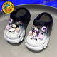 G. Duckkids kleine gelbe Ente Kinderhoch Schuhe Mädchen Pantoffeln 2025 Neuer Sommer Kulomi trägt weiche Boden Strandsandalen für Frauen Weißrosa 24