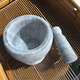 Stone garlic mortar garlic pounder garlic garlic masher garlic peeling natural bluestone mortar medium stone mortar 12 bluestone large models + stone hammer