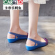
CARTELO 2025 new summer new fashion plastic sandals for women's beach shoes non-slip mother slope heel fish mouth jelly shoes black 35 standard size