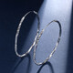 Qianshu (QIANSHU) pt950 platinum large earrings for women, platinum large hoop earrings, turned twist earrings, exaggerated personalized earrings, diameter of about 2cm, weight of about 2.5-2.7 grams