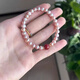 Pearl bracelet diy homemade cinnabar red beaded women's new Chinese style red pearl beaded bracelet