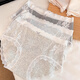 FitonTon Girls Underwear Women's Pure Cotton Antibacterial Crotch A Category Baby Cotton Lace Pure Desire Girl Sexy Mid-waist Briefs 4 Pairs L