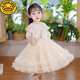 G.duck小黄鸭公主裙女童夏季2026新款儿童洋气礼服蓬蓬裙小女孩蝴蝶结裙 2601香槟色【送头饰】 120 cm
