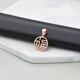 Chishe 18K rose gold white gold gold blessing round pendant k gold plain gold necklace women's pendant 18K gold 1.25g