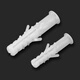 Huxin plastic expansion tube white barbed 6/8mm reinforced round expansion rubber plug rubber particle expansion plug wall plug anchor bolt expansion screw M6*30 barbed 200 pieces