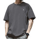 Gtyuwvg Amerikaner Trend Japanisch und Korean neues T-Shirt mit kurzer Ärmeln für Männer und Frauen gedrucktes Muster halbärmelig loses Casual T-Shirt für Männer und Frauen grau 1365 XL