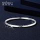 Shengshi Qiyuan platinum bracelet for women pt950 platinum bracelet for women new pure platinum semi-solid round sparkling diamond mirror bracelet inner diameter 52mm weight 9.68g thick about 3mm