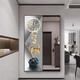 Miroir à pousse-poussoirs cachée miroir à corps en plein corps miroir de chambre à coucher entrée salon avec horloge miroir décoratif suspendu peinture ful un style avec horloge 40 * 120 cm