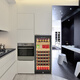 Curtis 25 new seamless fully embedded compressor red wine cabinet constant temperature wine cabinet embedded hidden wine tea refrigerator home special ultra-thin wine cabinet 1.25 meters high fully embedded one air-cooled red wine tea 1250 high