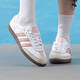 阿迪达斯 （adidas）官方舰店休闲鞋女鞋2025夏季新款三叶草运动鞋SAMBA德训鞋板鞋 JI2677白/奇迹紫粉/汉玉白 38