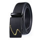New men's belt automatic business fashion middle-aged casual pants belt versatile youth belt Korean style pants belt simple black square belt + buckle 120cm
