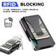 
2025 spot cross-border aluminum alloy card clip RFID anti-theft brushing metal card bag metal card cover ultra-thin men's wallet black