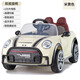 Samat children's electric car, four-wheeled baby car, can be driven, can be seated, can be controlled by a remote control car, children's toy car, one-year-old gift, off-white remote control + swing + Bluetooth music