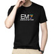 Armani summer men's ice silk short-sleeved T-shirt men's color printed large-size casual sports base shirt AM753 black M 90-120Jin [Jin equals 0.5 kg]