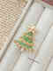 Feiyu exquisite niche design Christmas tree rotatable brooch women's light luxury high-end cute brooch
