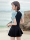 
Swimsuits for women soaking in hot springs to make you look slim in swimming pools Quick-drying one-piece swimsuit removable skirt four-piece set 12128 black L black one-size M (recommended 80-95 Jin [Jin equals 0.5 kg])