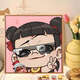 Q version of Nezha: The Devil Child’s Sea Digital Oil Painting Diy Ao Bing Nezha Cartoon 2025 Handmade Oil Painting Nezha J1047 20*20cm Inner Frame Ultra-clear Line Drawing 0 Basics