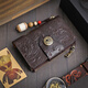 À travers Lumière Luxury Marque Vérineuse en cuir véritable sac, sac de clés en cuir masculin et femme à coupon multifonction du portefeuille de cartes de cartes de grande capacité