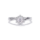 Pt950 Platinum Star Twisted Arm Moissanite Diamond Ring Platinum Ring Couple Ring Valentine's Day Gift for Girlfriend Light Luxurious Twisted Arm Group Set with Main Diamond - 50 Points No. 18 Finger Circumference 57-58mm