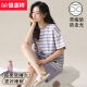 恒源祥莫代尔睡衣女夏季短袖小熊带胸垫可爱少女冰丝居家服大码休闲套装 12611 M 女(70-95斤)