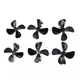 Jie Yintong nest boat propeller, remote control boat four-leaf forward and reverse oar, nest boat, net boat modification, ship model, snail, 6 cm, 4-leaf forward and reverse oar, one pair of holes, 4 mm, official standard configuration
