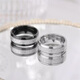 Shen Yun Rime Pattern Titanium Steel Ring Men's Ins Personality Trendy Fashion Handsome Boy's Ring Couple Ring Women's Colorless Rime Pattern Ring No. 8 Silver One