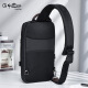 Jinlilai chest bag men's crossbody bag shoulder bag portable small bag men's latest 2025 light luxury cycling bag black [official authorization one for one off]