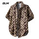 GLM Chemise à manches courtes pour hommes Silk Silk à séchage rapide Shirt à manches à manches mi-manche personnalisée SHEPT PLACE CHIRT CHIRT 7029 Maldives Blue M Single Taille