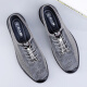 Old man's new 2025 men's breathable mesh hollow hole summer breathable mesh casual shoes sports and casual flying shoes gray (15696) 41