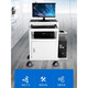 GUANGBAI mobile computer trolley four-wheel equipment rack operation and maintenance trolley computer room workbench computer trolley instrument car white PB9712 luxury double support black and white optional