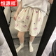 Hengyuanxiang cartoon cute shorts for women thin summer pajamas loose and comfortable baby feeling walking pants student casual home pants 702 2XL 135-150Jin [Jin equals 0.5 kg]