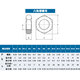Jingong 304 Tuerca hexagonal de acero inoxidable Tuerca de acero inoxidable de acero inoxidable tornillo de tornillo fino hexágono plano Tuerca fina M16*1.5 TODO FINO GB6173 [1 pieza]