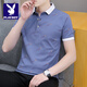 Playboy; T-shirt à manches courtes Playboy Summer Men 2025 Nouvelle jeunesse polyvalente décontractée Top Classic Thin Handsome Shirt Men Black Qy679 M 100-120Jin [Jin est égal à 0,5 kg]