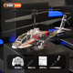 APCACHE Télécommande hélicoptère Armed Toys Aircraft Intelligent High Cooling Novice Children's Toys Dony Apache-Shadow Silver: [Défendre en un clic et atterrissage] 3 batteries (tournant plus de 20 minutes)