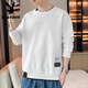 
Playboy (PLAYBOY) Men's Sweatshirt 2025 Spring and Autumn New Men's Sweatshirt Casual and Versatile Young Handsome Long Sleeve T-shirt Round Neck Cover DW728G2 Gray XL Recommended 125-140Jin [Jin equals 0.5 kg]