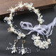 Garland headband headband crown girl princess Korean headdress performance flower girl accessories headband forest blue
