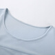 
Fiber show [design-sensing pleated round neck versatile lysel T-shirt] Large size women's fat mm2025 summer new style 1396 light blue 3XL