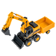 MPPMCK Excavator Toy Car Children's Engineering Vehicle Multifonctional Inertial Return Force Excavator Model Boy 2-3-4 ans