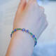 Feiyu Miwu tanzanite bracelet 18k gold beads natural emerald gemstone bracelet niche exquisite bracelet 16cm