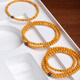 Fat Donglai same style chicken fat yellow old beeswax amber bracelet millet pearl pine bracelet multi-turn retro old style inlaid simple 6mm single circle 160mm