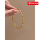 Fat Donglai's same style 18k gold-plated thin bracelet gold-colored extremely fine aperture round bead bracelet for women gold-plated exquisite round bead bracelet