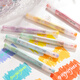 Yiwanka Highlighter kann mit 6 Packungen, hochwertiger Schülermarkierungsschlüssel, Doppelkopf ohne Verschmutzung, Account Mark Color Pen KBX-6296a gestapelt werden