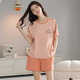 Langsha 2025 Pure Summer Pajamas Pajamas Pajamas Pajamas Palotos de manga corta Conjunto de ropa para el hogar cómoda e informal